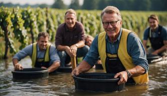 Günther Jauch packt kräftig mit an, nachdem ein Weingut überschwemmt wurde