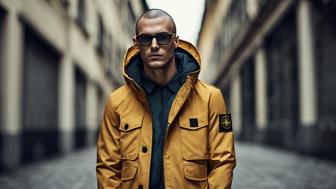 Stylische Jacke mit Brille in Kapuze für jeden Anlass