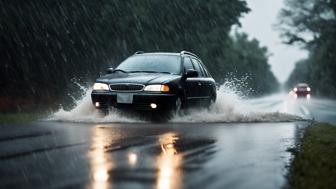 Während der Fahrt regnet es plötzlich stark: Tipps für sicheres Fahren